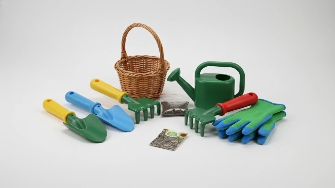 Kit de Jardinagem Infantil (Ferramentas Seguras)