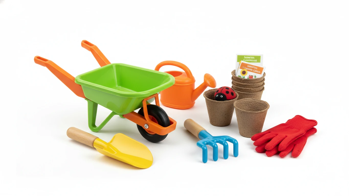 Kit de Jardinagem Infantil com Ferramentas Seguras