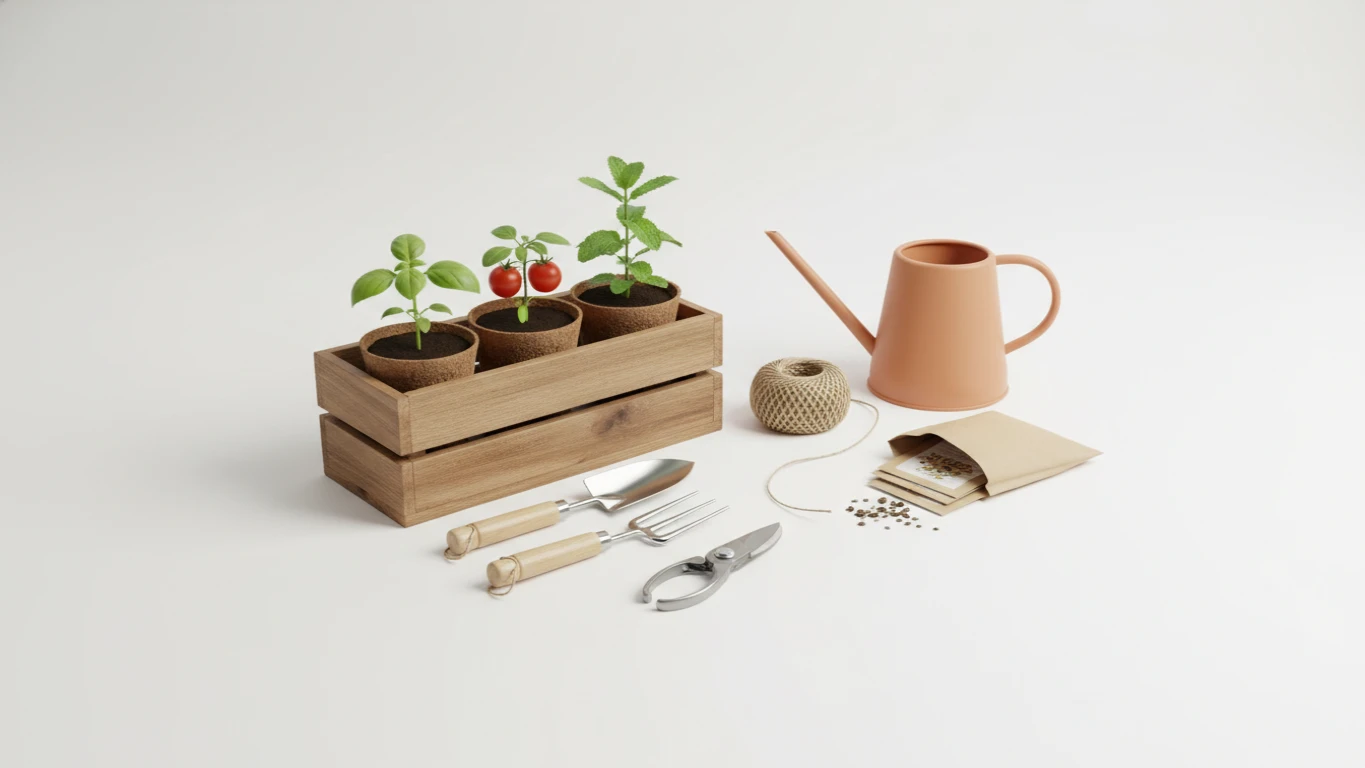 Kit de Jardinagem Sustentável para Varanda