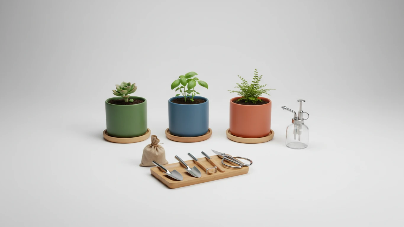 Kit de Jardinagem de Mesa