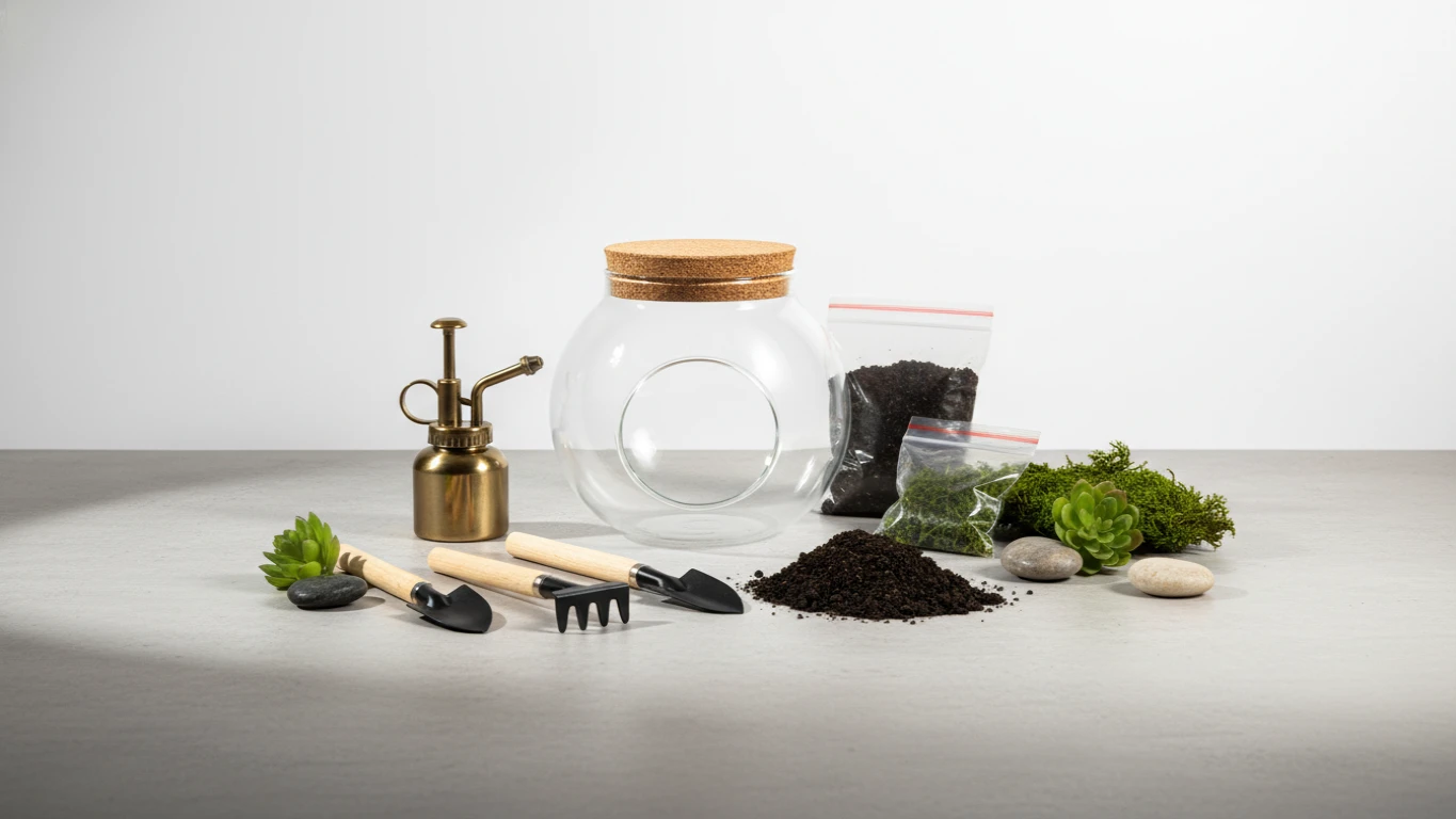 Kit de Jardinagem de Terrário