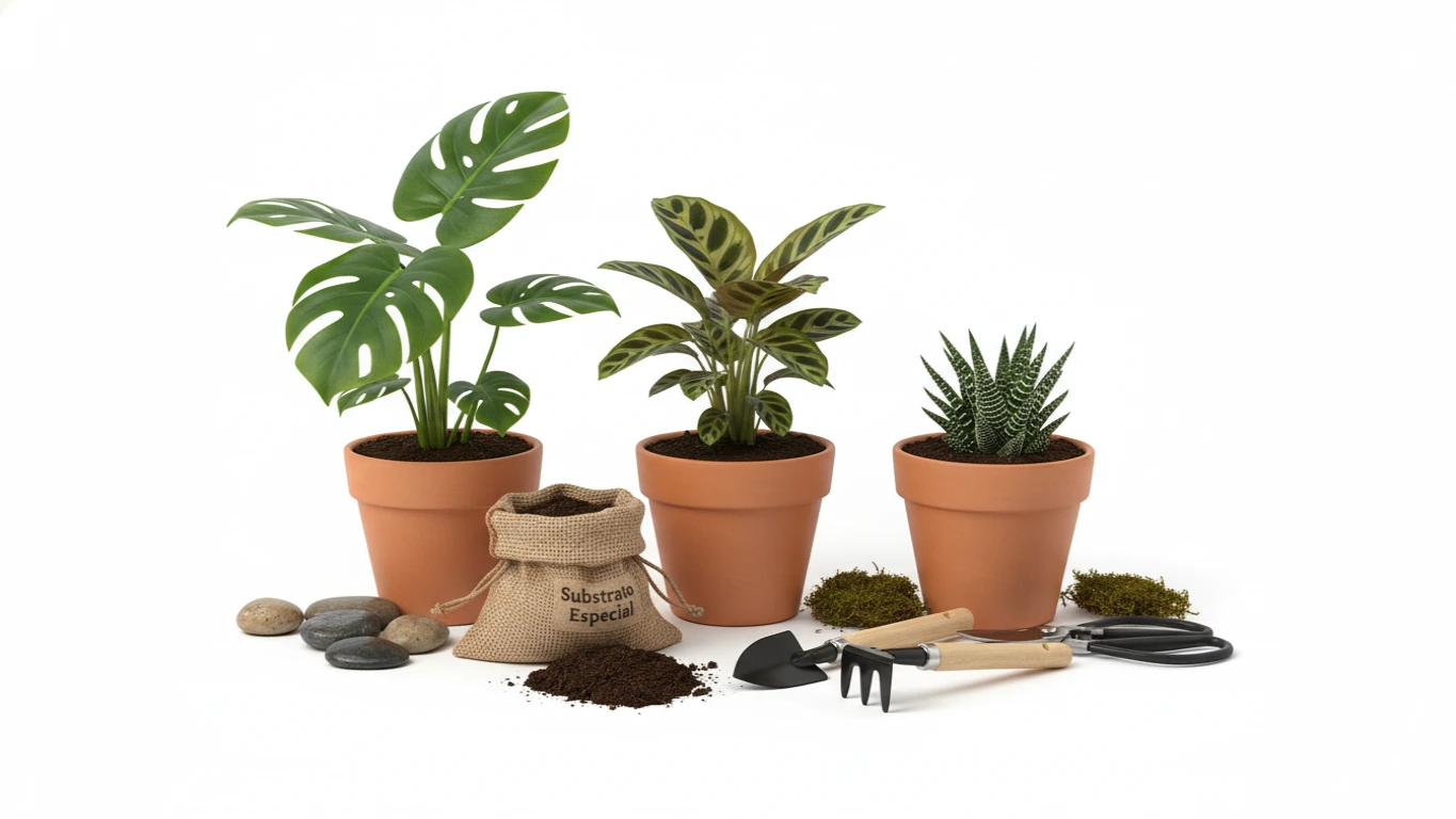 Kit de Jardinagem para Iniciantes com Plantas Exóticas