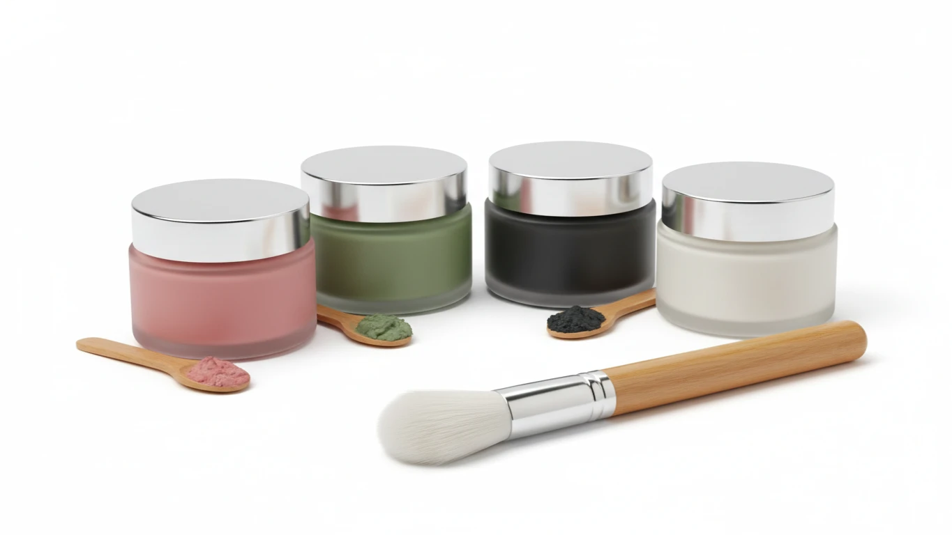 Kit de Máscaras Faciais de Argila e Pincel
