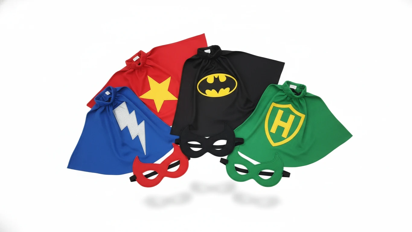 Kit de Máscaras e Capas de Super-Heróis