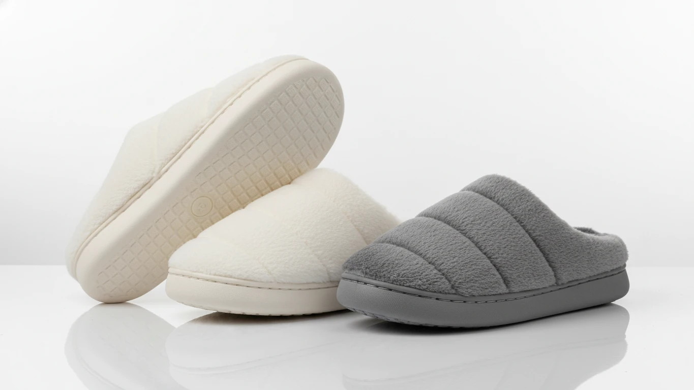 Kit de Pantufas Acolchoadas Antiderrapantes