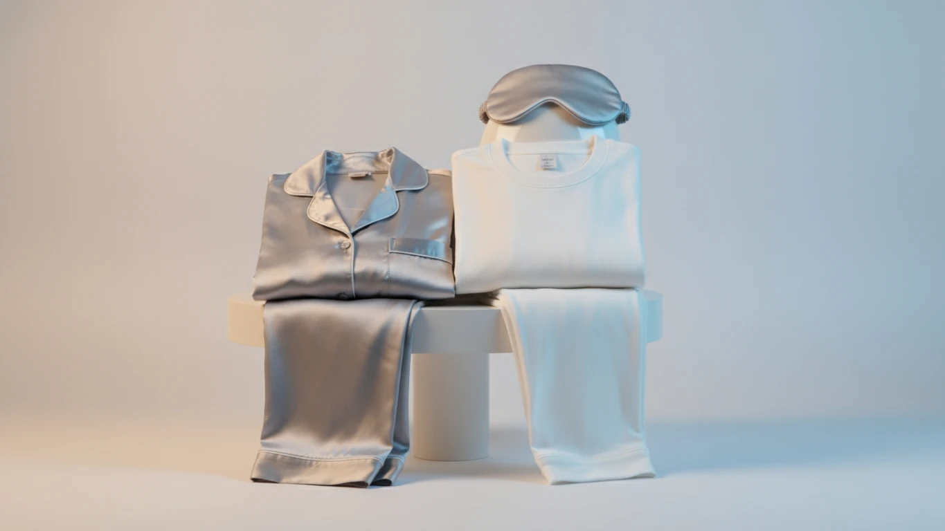 Kit de Pijamas de Seda ou Algodão Pima
