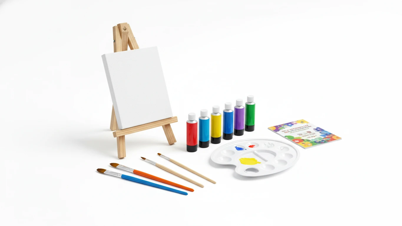 Kit de Pintura em Tela para Artistas Mirins