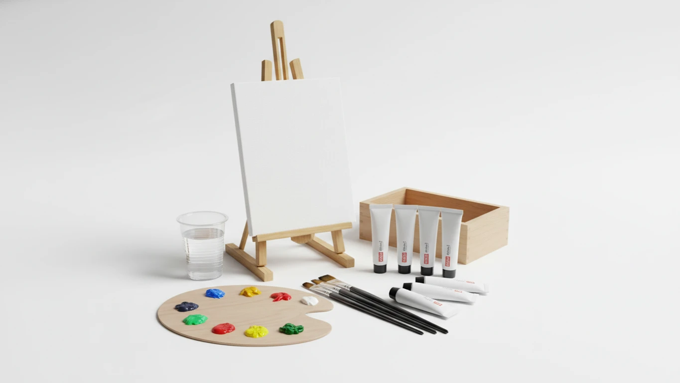 Kit de Pintura em Tela para Iniciantes