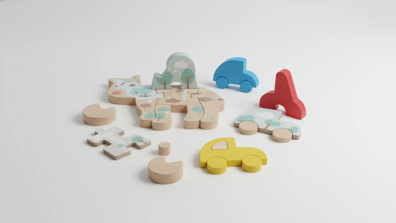 Kit de Puzzles com Peças Grandes
