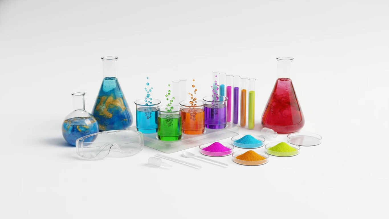 Kit de Química com Experimentos Coloridos