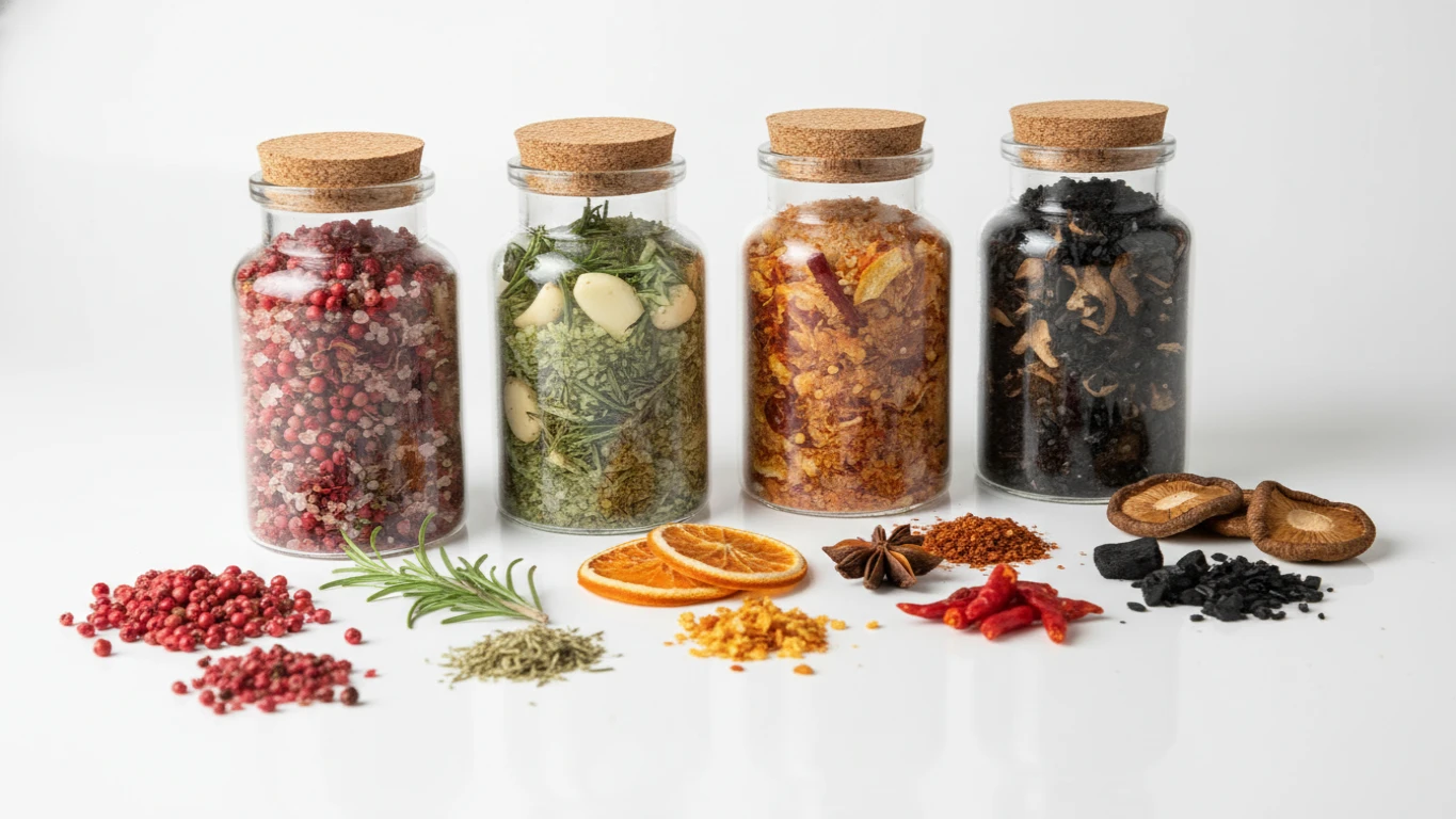 Kit de Temperos de Sal Grosso Aromatizado