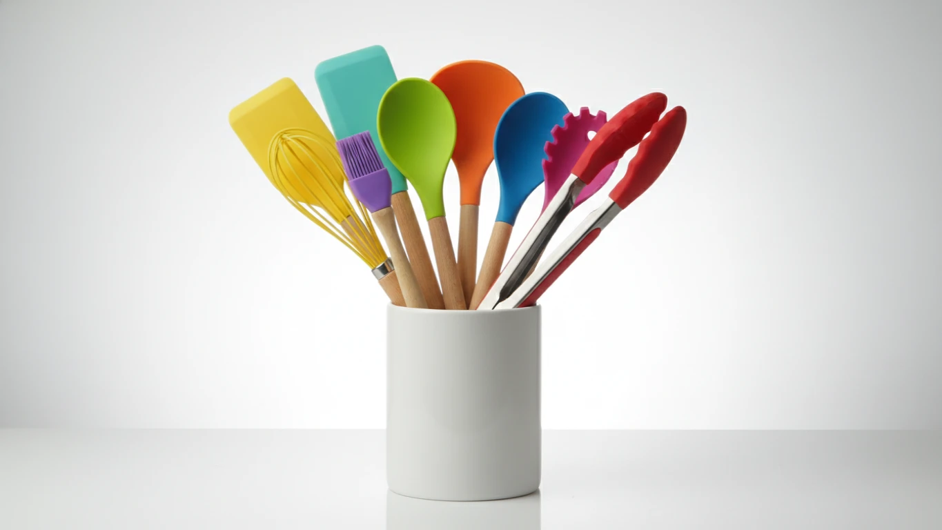 Kit de Utensílios de Cozinha em Silicone Colorido