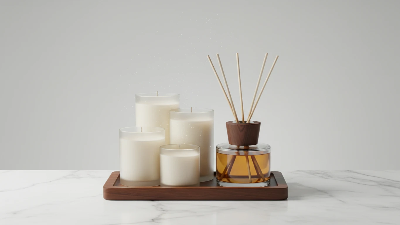 Kit de Velas Aromáticas Premium e Difusor