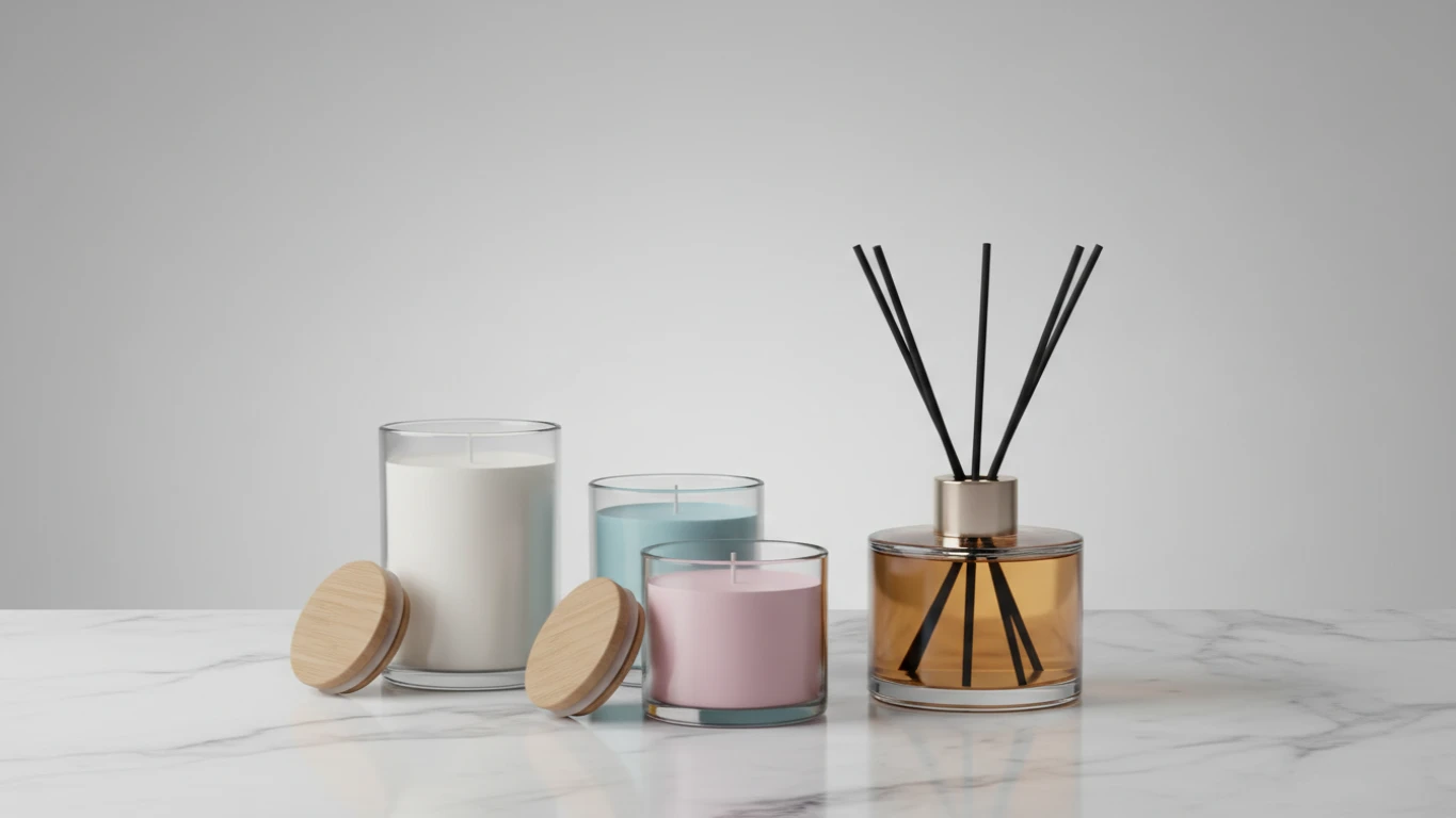 Kit de Velas Aromáticas e Difusor de Ambiente