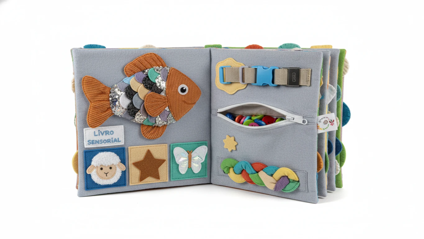 Livro Sensorial com Atividades Táteis