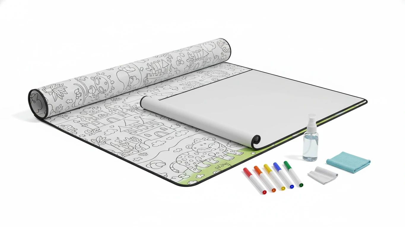 Livro de Colorir Gigante ou Tapete de Desenho Reutilizável