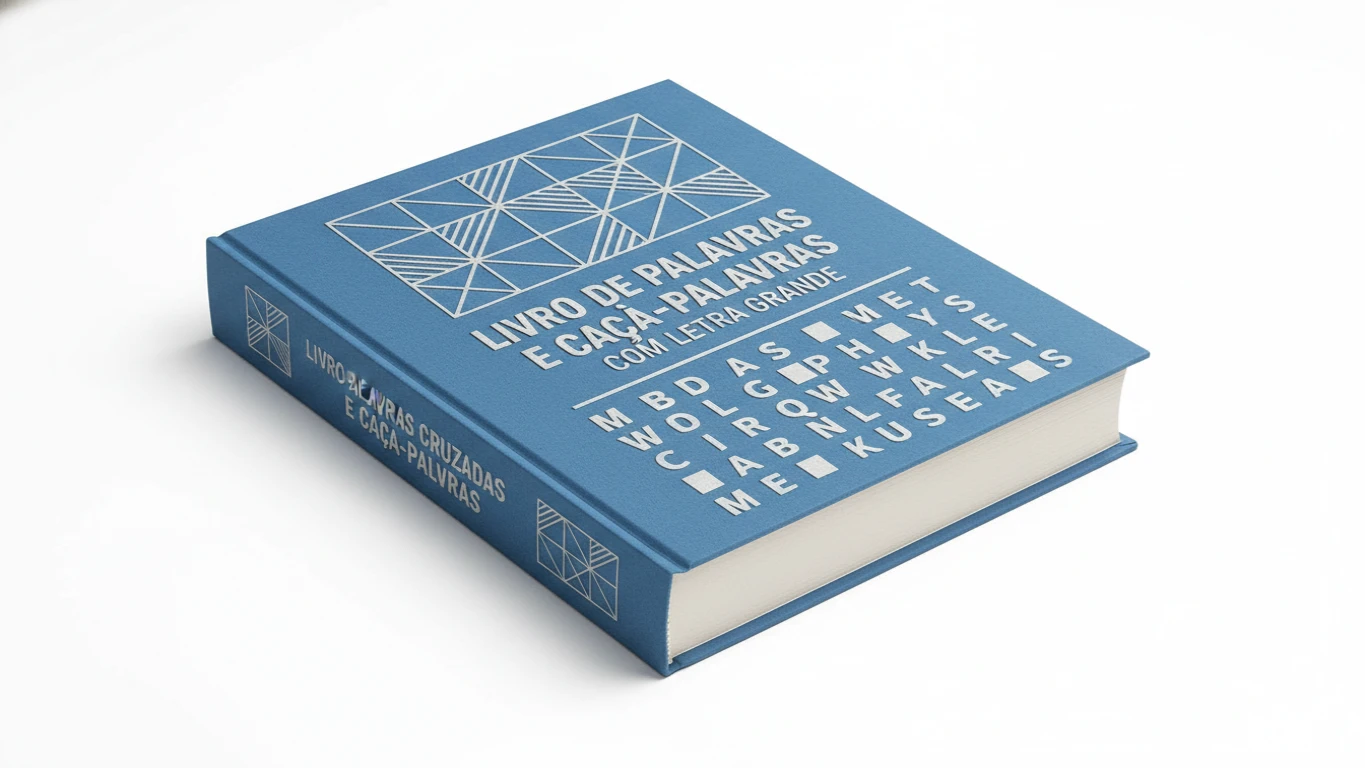 Livro de Palavras Cruzadas e Caça-Palavras com Letra Grande