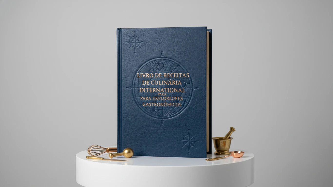 Livro de Receitas de Culinária Internacional para Exploradores Gastronômicos