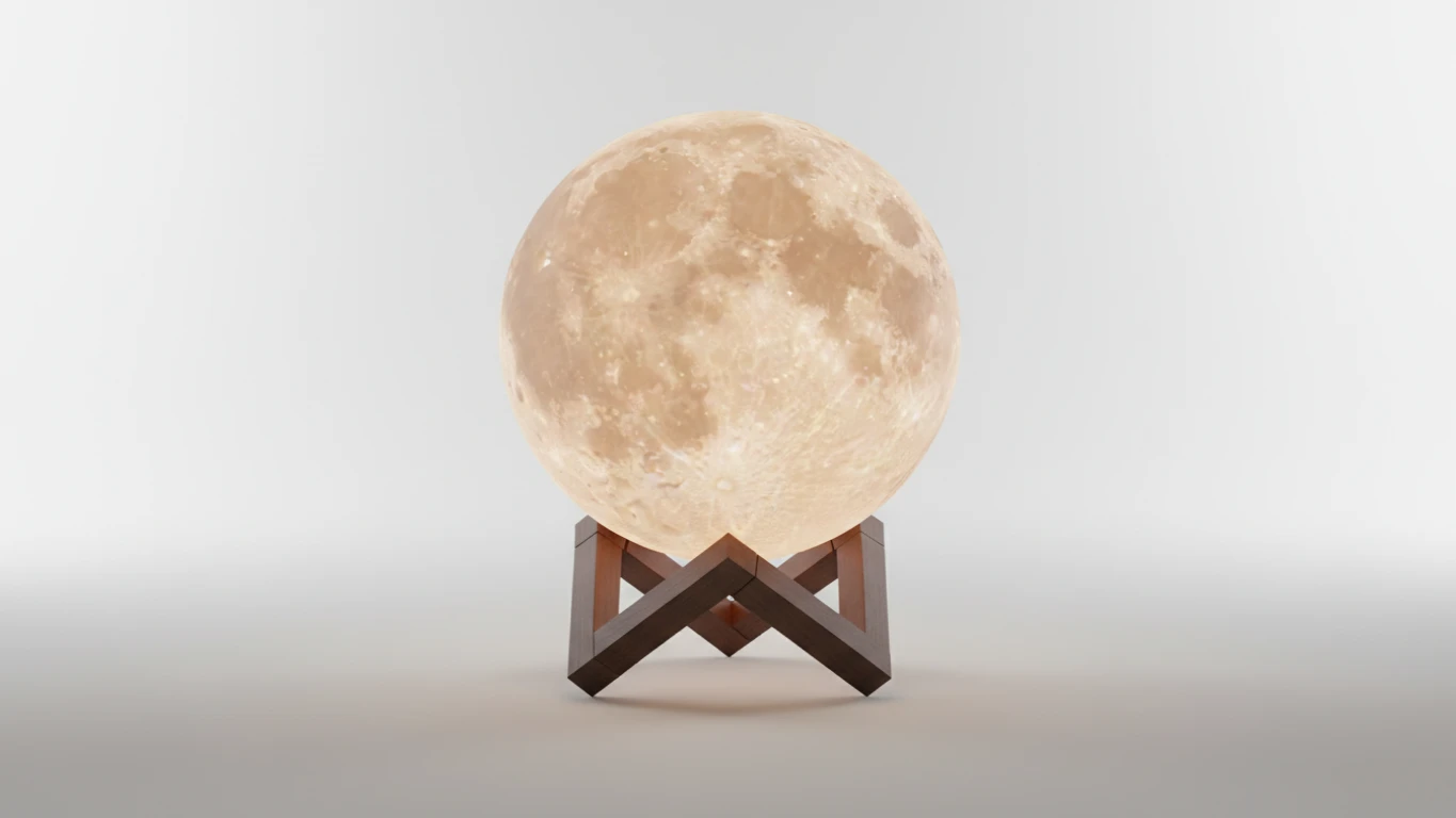 Luminária Decorativa de Lua Cheia