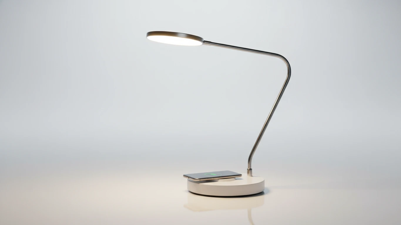 Luminária de Mesa LED com Carregador Wireless