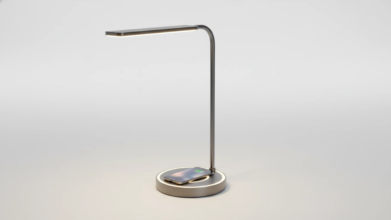 Luminária de Mesa com Carregador Sem Fio