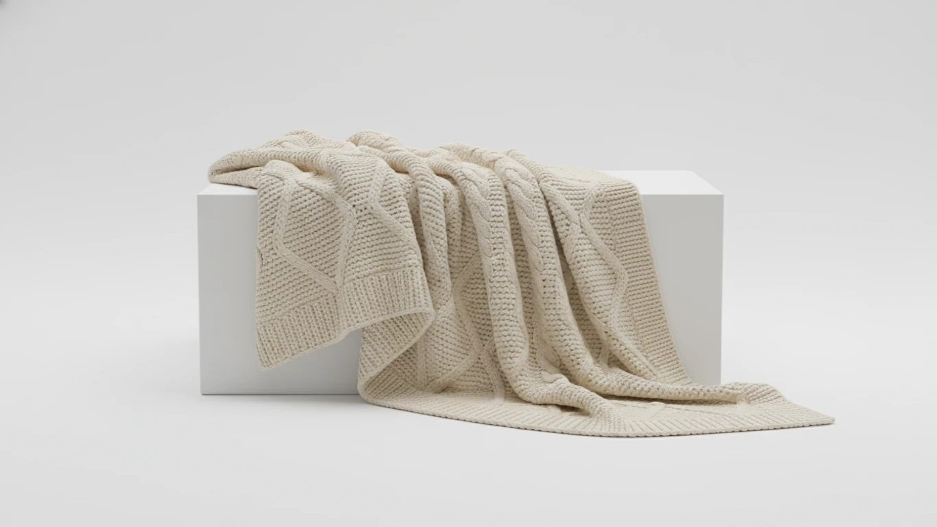 Manta Decorativa de Tricô Elegante