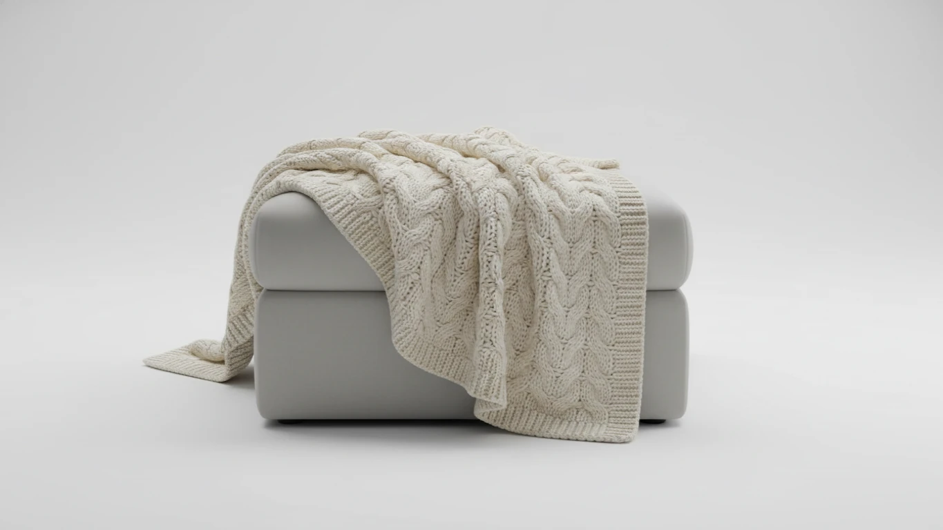 Manta Decorativa em Tricô Macio