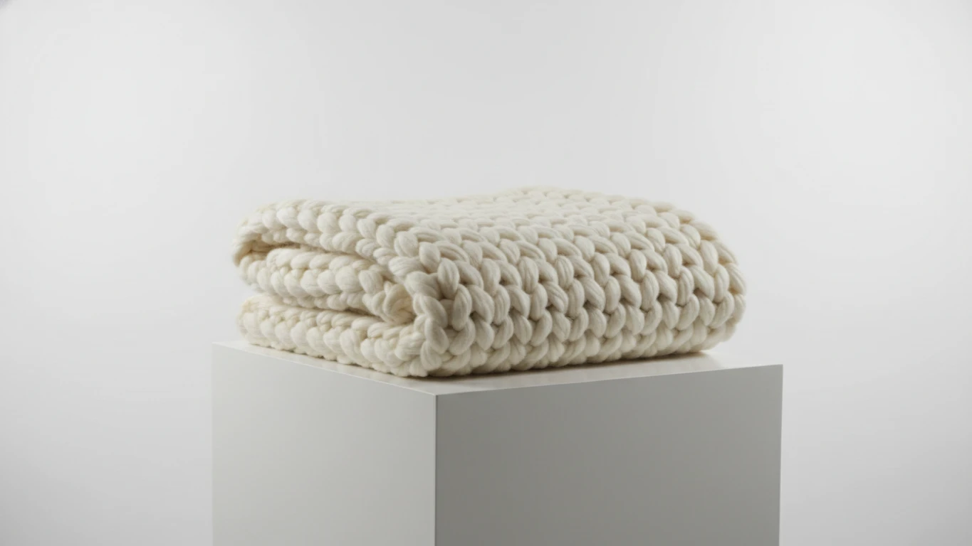 Manta de Tricô Artesanal