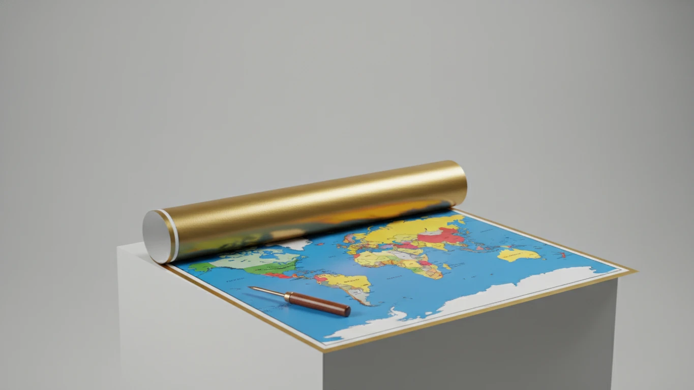 Mapa Mundi de Parede Raspadinha para Registrar Viagens