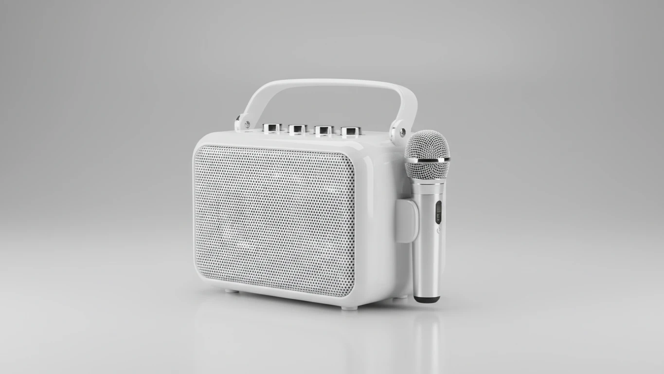 Máquina de Karaokê Portátil com Microfone