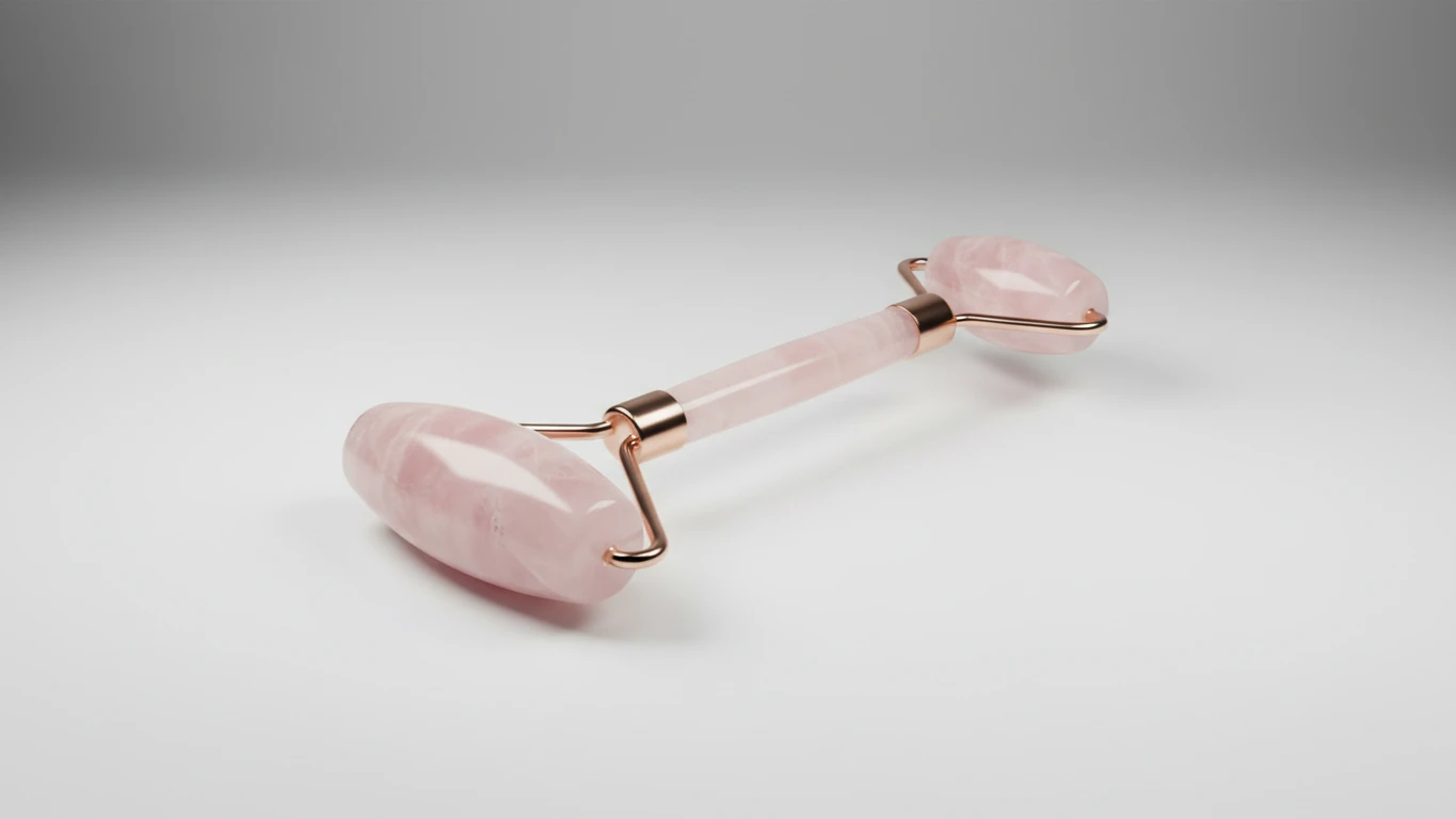 Massageador Facial Quartzo Rosa