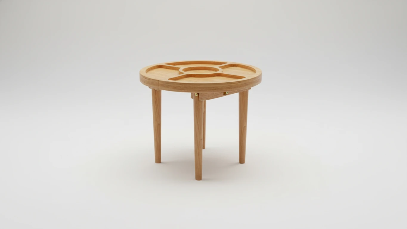 Mesinha Petisqueira Dobrável de Madeira