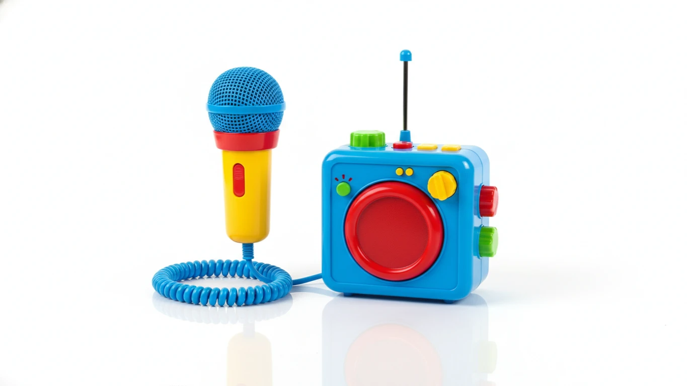 Microfone de Brinquedo com Amplificador