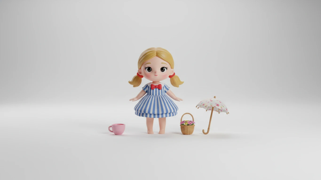 Mini Boneca Colecionável com Acessórios