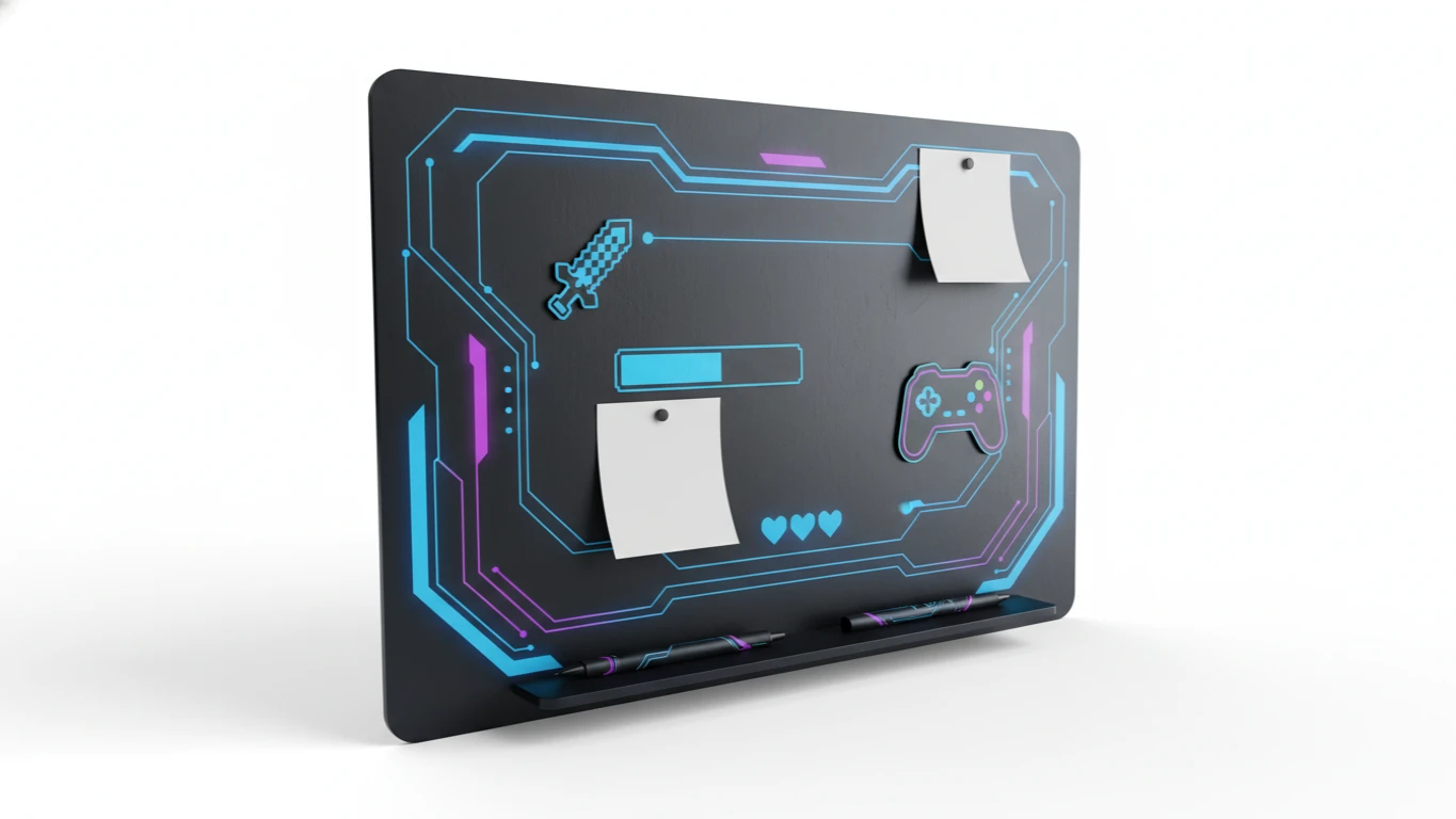 Mural Magnético para Anotações e Recados Gamer