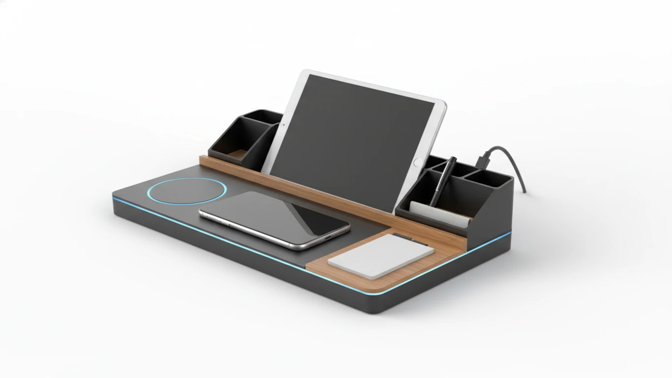 Organizadores de Mesa com Carregamento Sem Fio