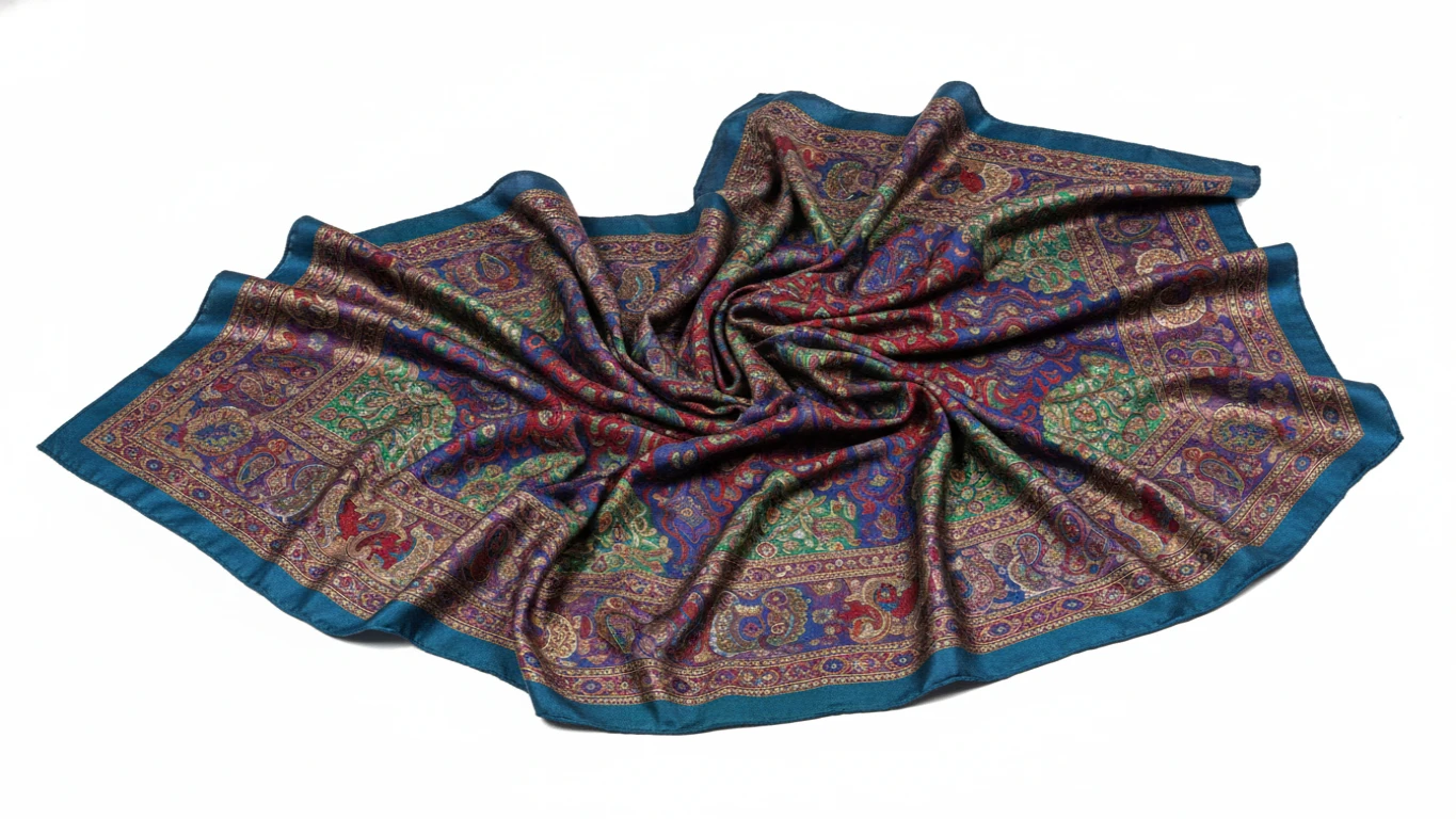 Pashmina ou Lenço de Seda com Estampa Exclusiva