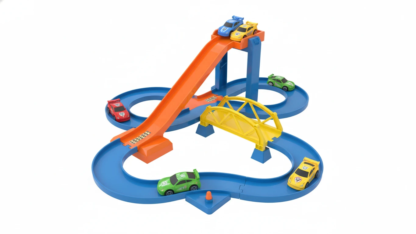 Pista de Carrinhos com Rampa