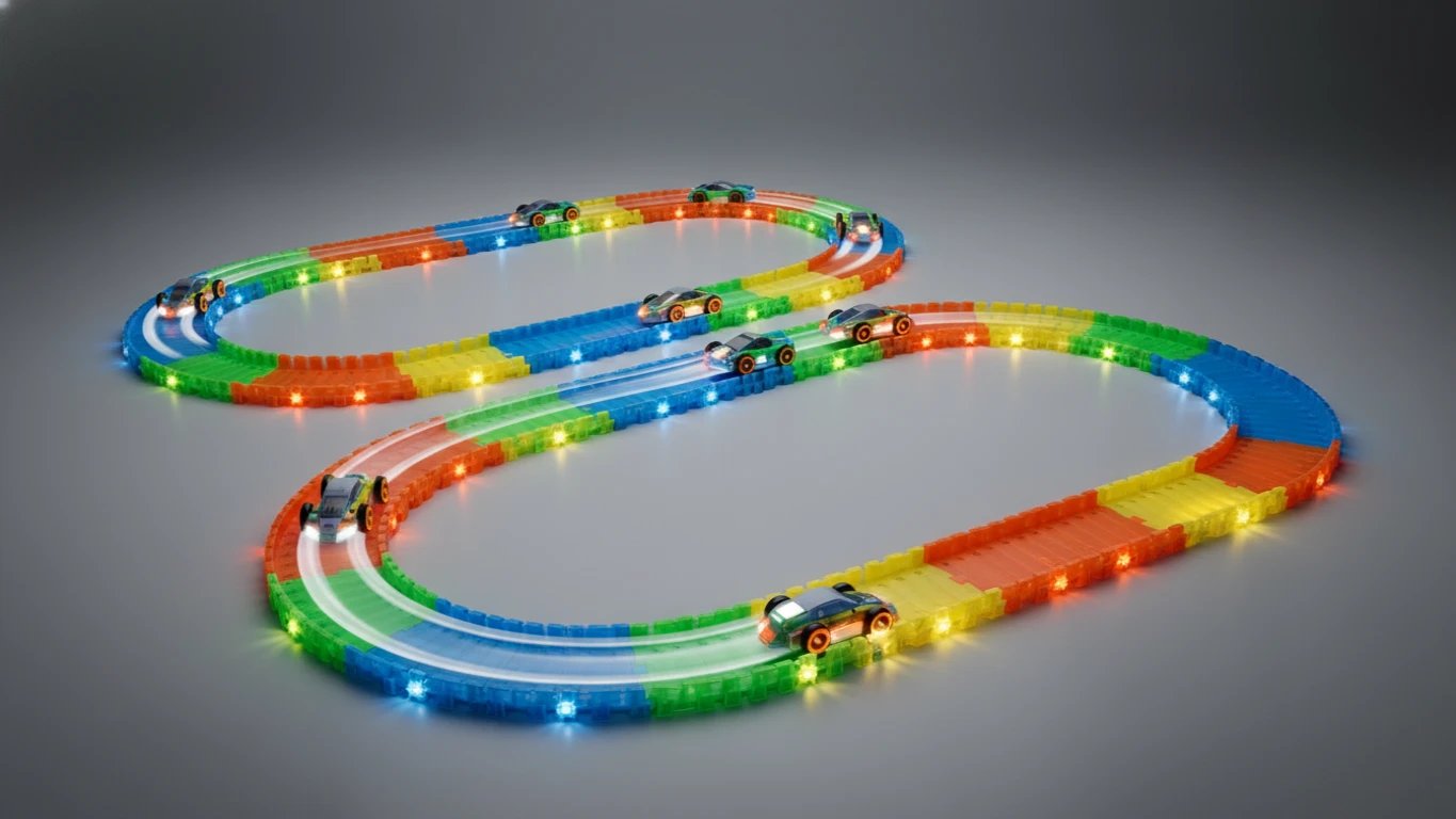 Pista de Corrida Flexível e Brilhante