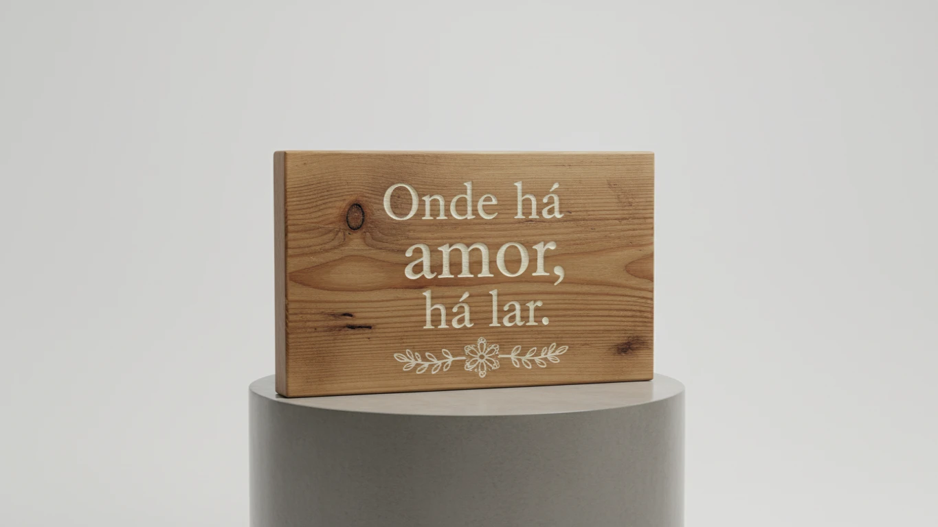 Placa Decorativa Personalizada com Mensagem