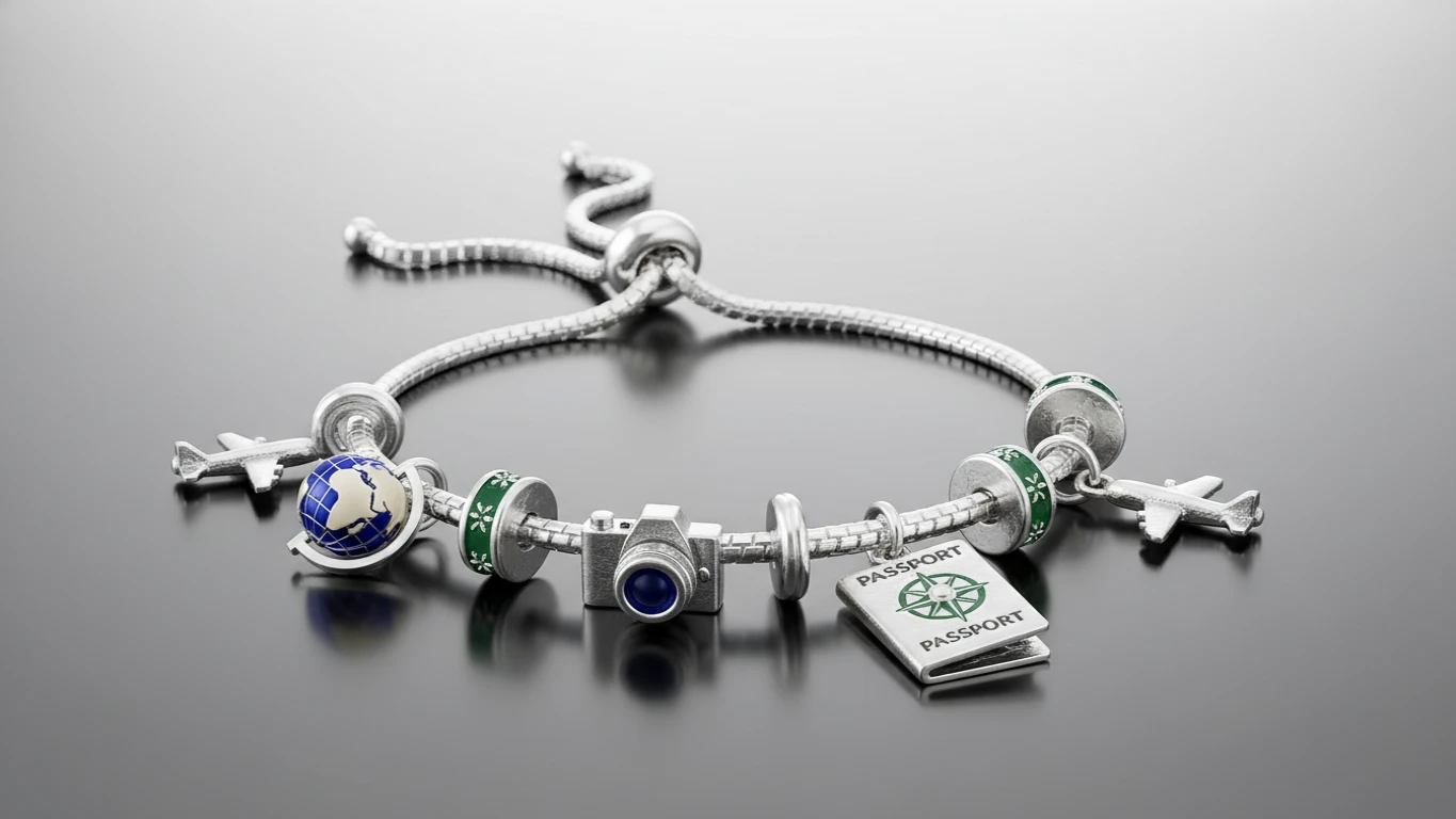 Pulseira Ajustável com Berloques Temáticos