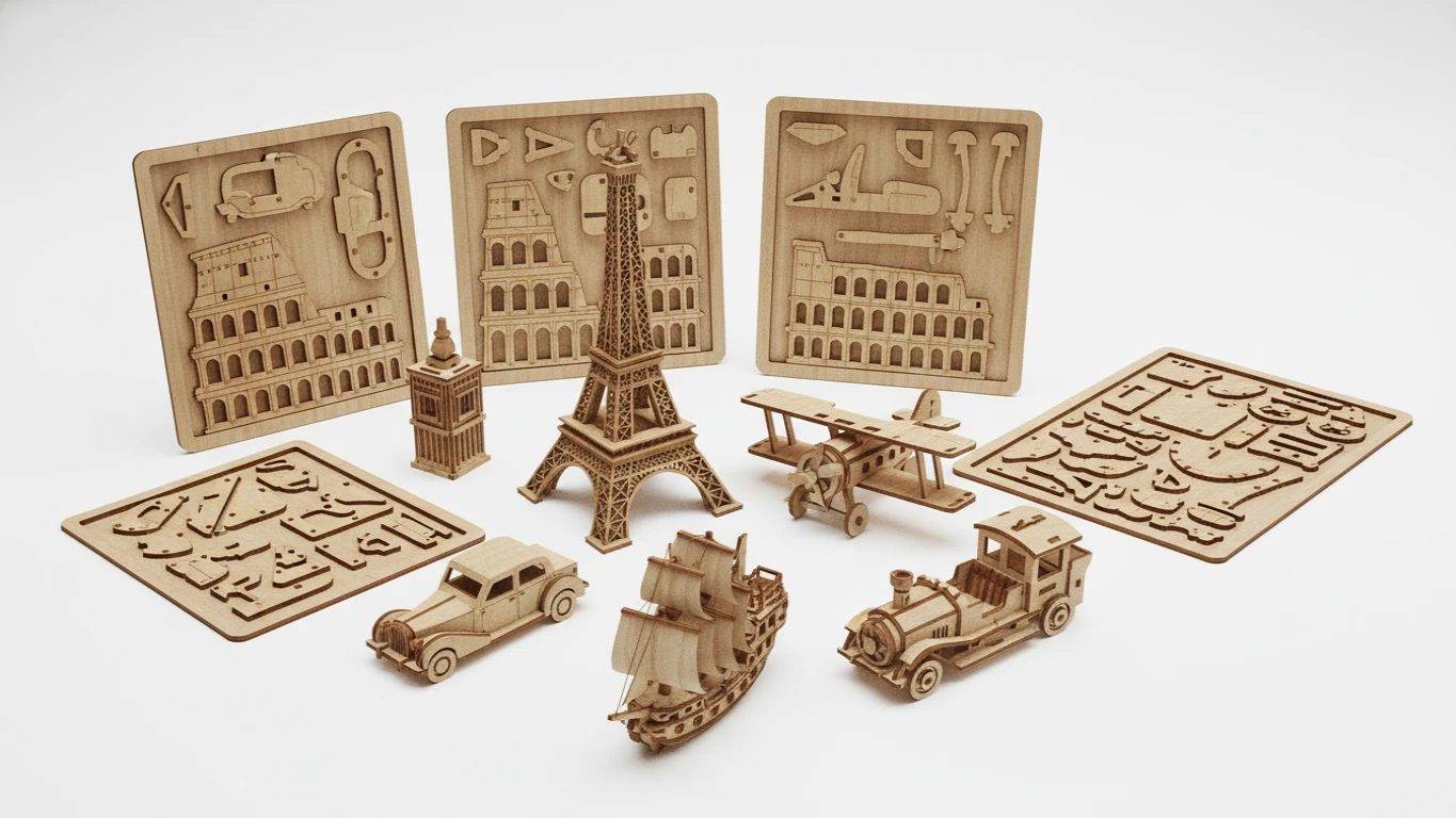 Quebra-Cabeça 3D de Monumentos ou Veículos