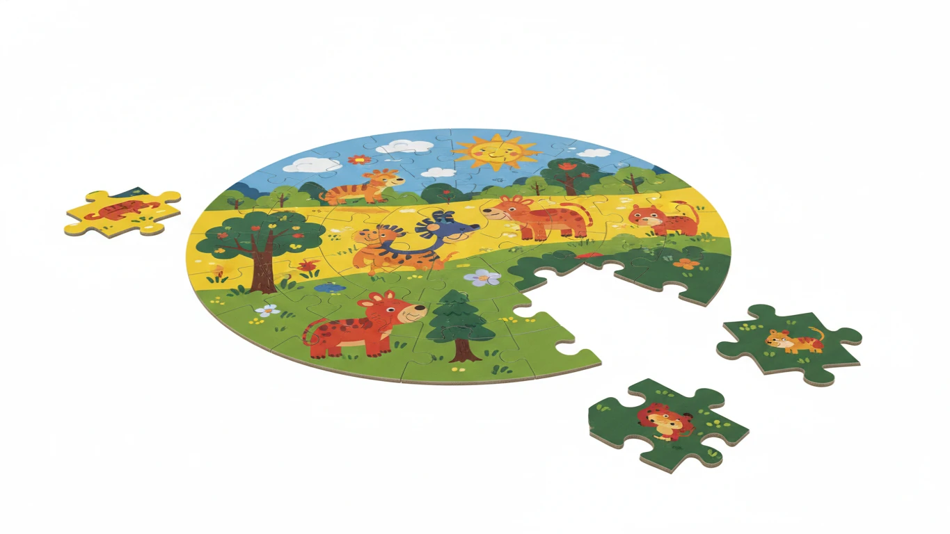 Quebra-Cabeça de Chão com Peças Grandes