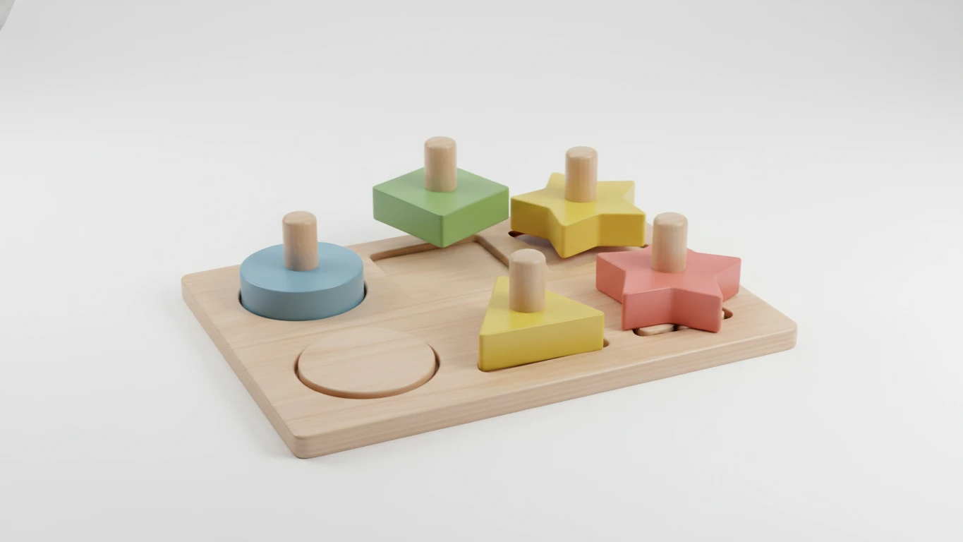 Quebra-Cabeça de Encaixe com Pinos