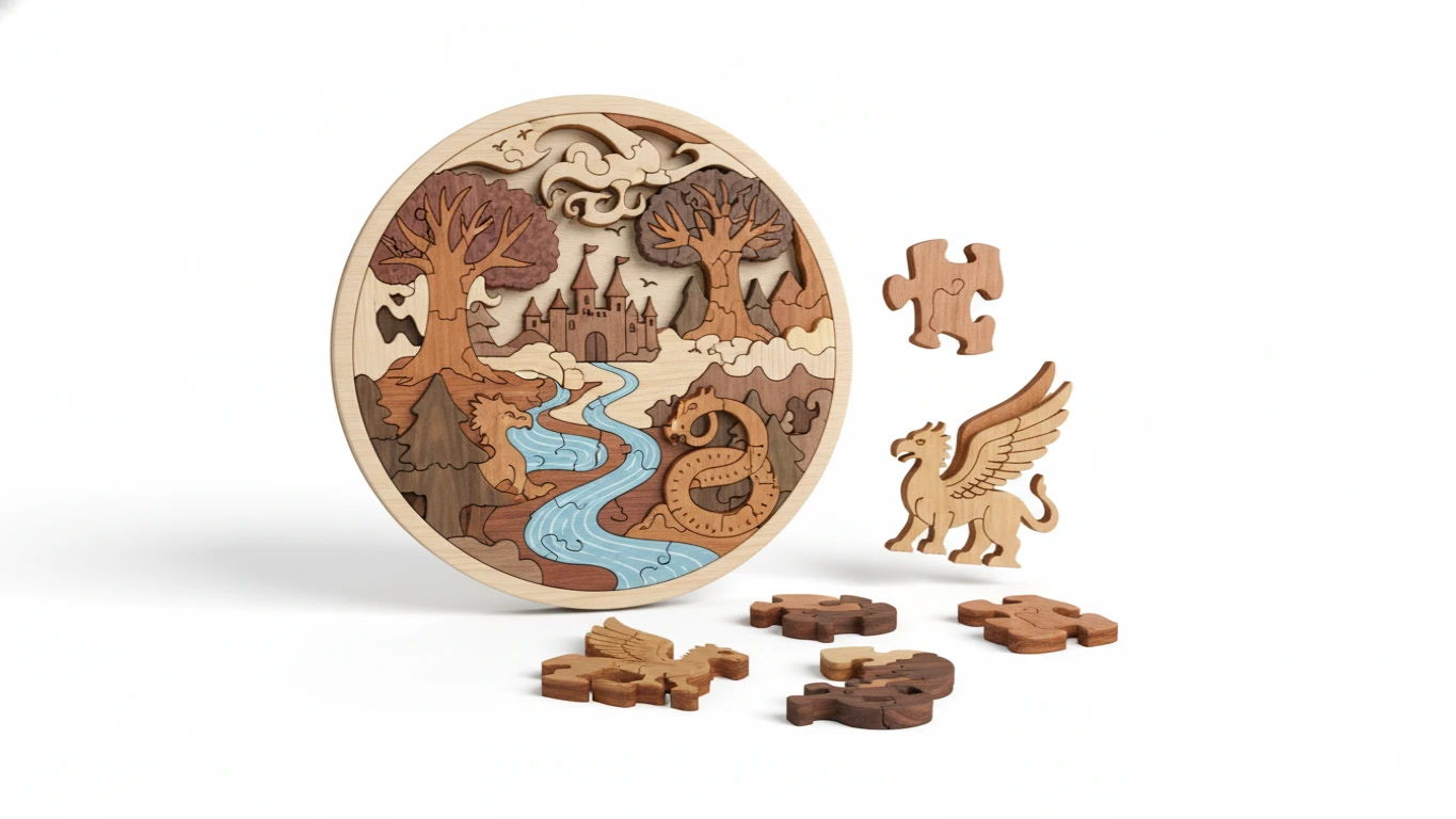 Quebra-Cabeça de Madeira Temático