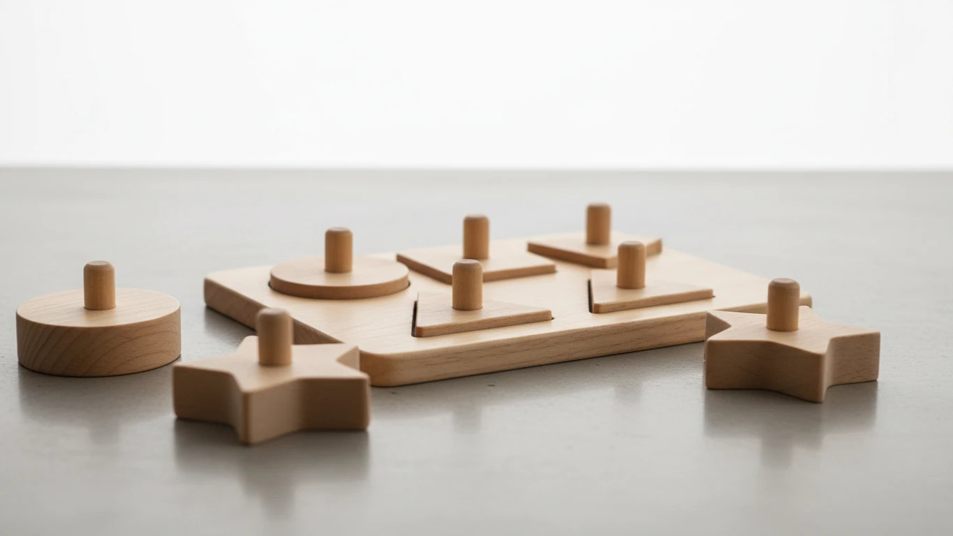Quebra-Cabeça de Madeira com Pinos