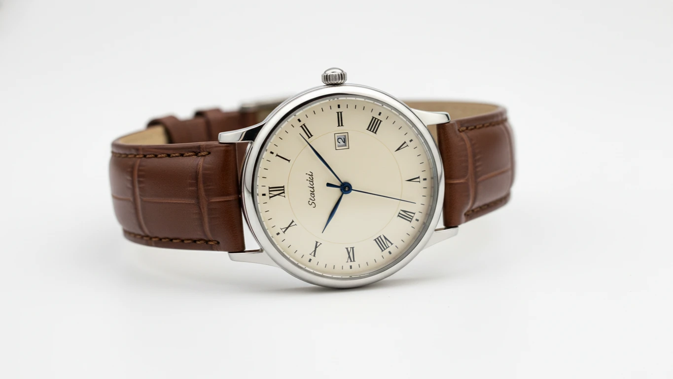 Relógio Clássico com Pulseira de Couro