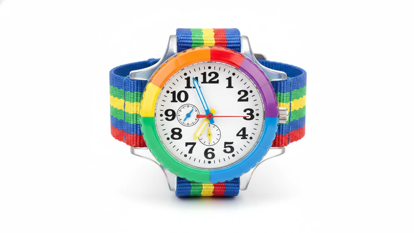 Relógio Infantil Analógico Colorido