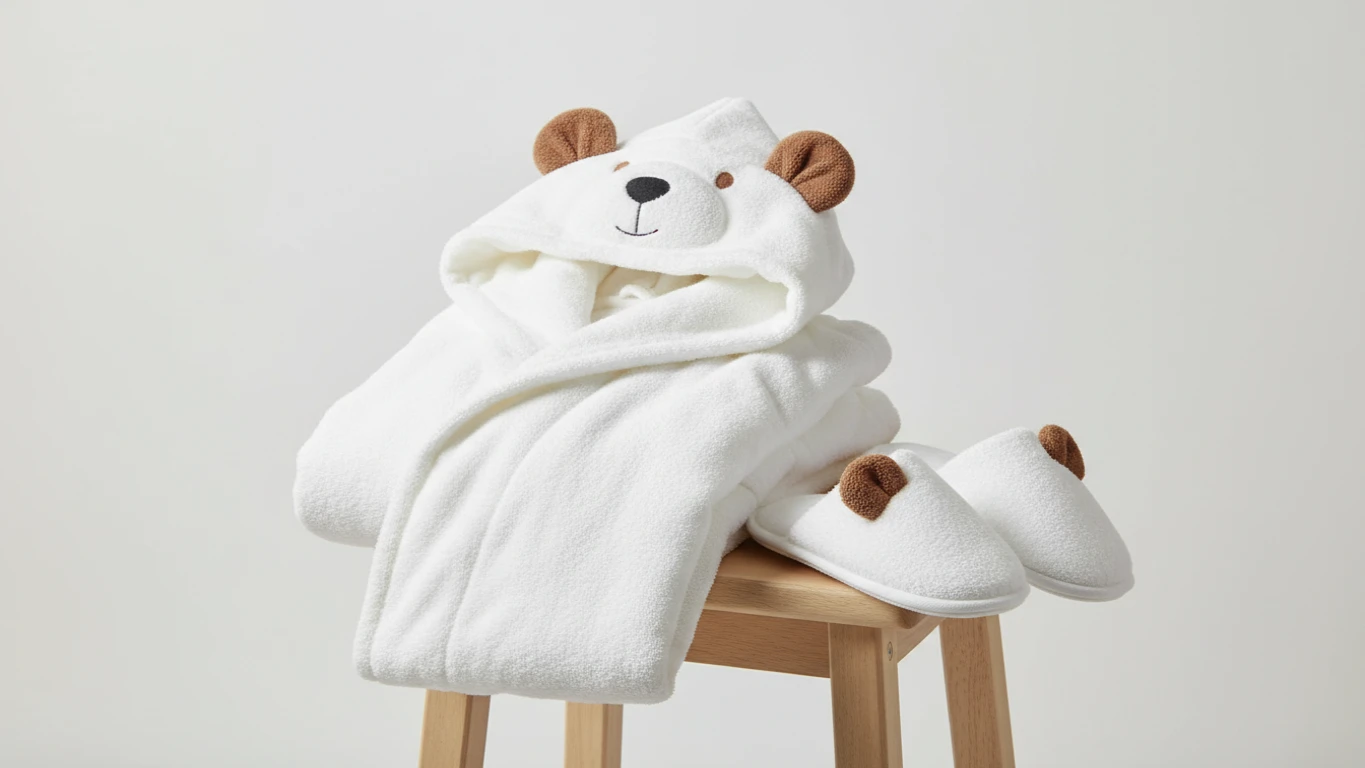 Roupão de Banho com Capuz de Bichinho