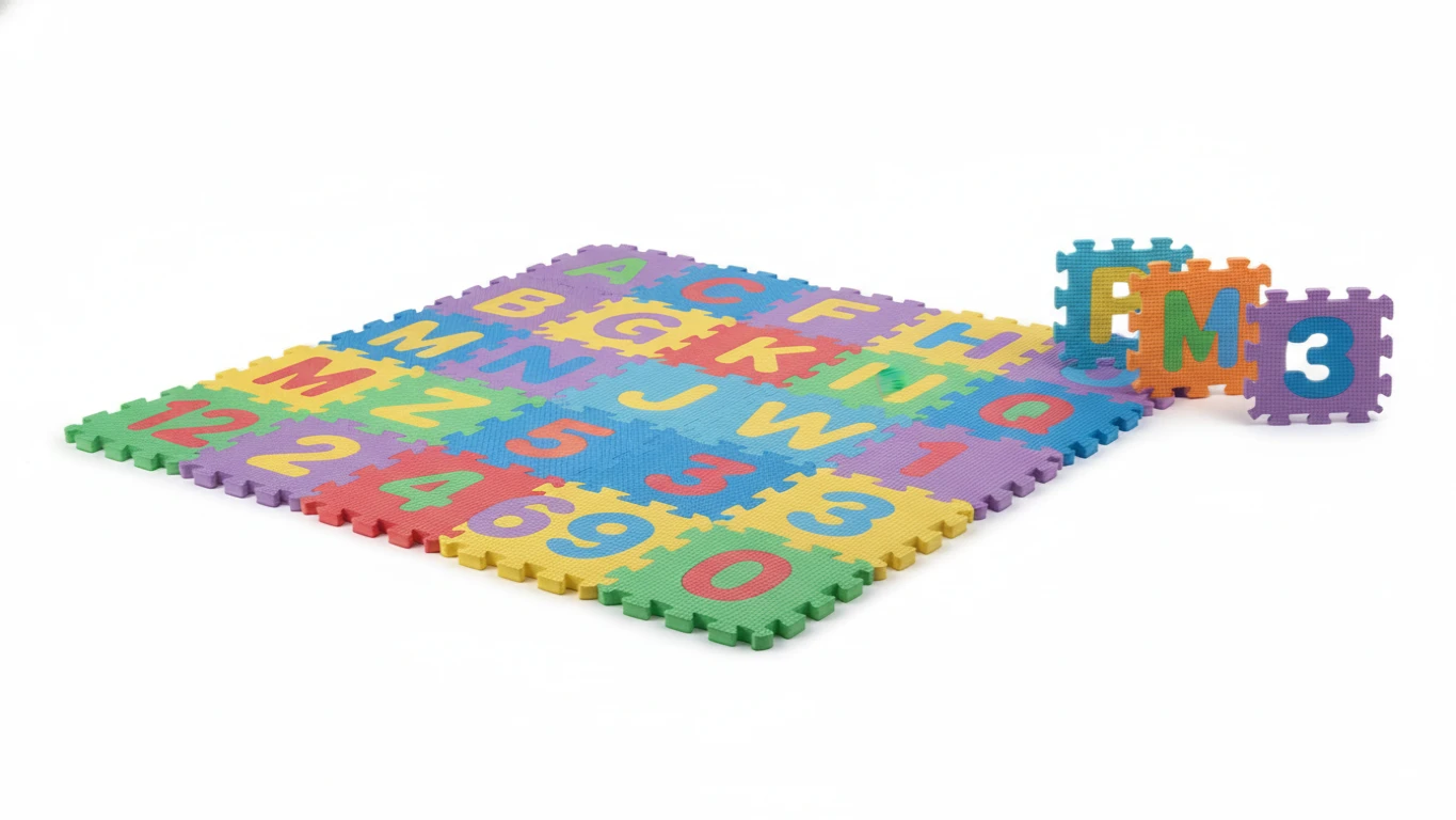 Tapete de Atividades em EVA com Letras e Números